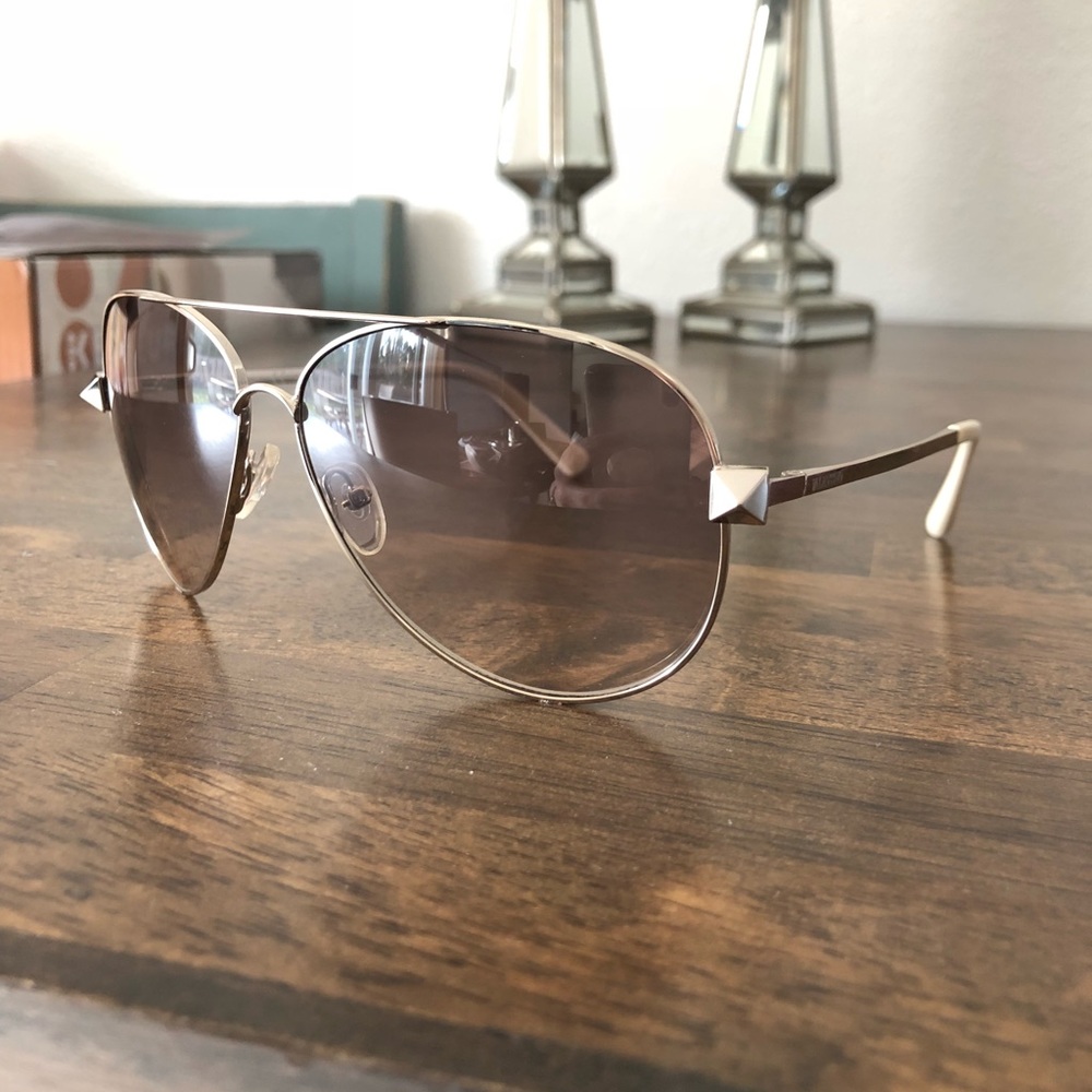 Authentic Valentino Rock Stud Aviator Sunglasses